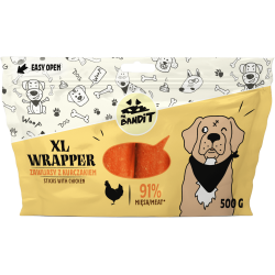 Recompense pentru caini Mr. Bandit WRAPPER XL, 13CM, pui, 500g