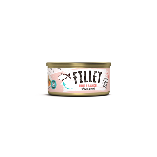 Recompensă umedă pentru pisici adulte Mr. Bandit Fillet, ton si somon, 80g Recompensă umedă pentru pisici adulte Mr. Bandit Fillet, ton si somon, 80g
