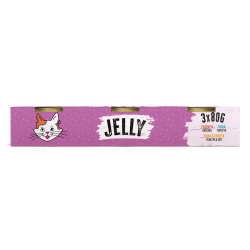 Recompensă umedă pentru pisici adulte Mr. Bandit Cat MIX Jelly, pui, ton, ton și brânză, 3x80g Recompensă umedă pentru pisici adulte Mr. Bandit Cat MIX Jelly, pui, ton, ton și brânză, 3x80g