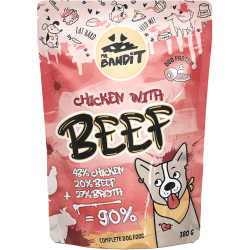 Hrană umedă pentru câini Mr. Bandit DuoProtein, pui si vita,380g Hrană umedă pentru câini Mr. Bandit DuoProtein, pui si vita,380g