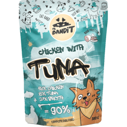 Hrană umedă pentru câini Mr. Bandit DuoProtein, pui și ton,380g Hrană umedă pentru câini Mr. Bandit DuoProtein, pui și ton,380g