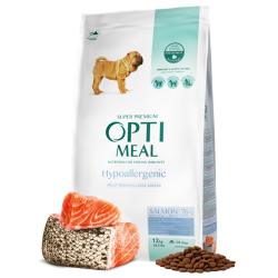 Hrana uscata pentru caini adulti DE TALIE MEDIE ȘI MARE, OPTIMEAL DRY FOOD, somon, 12 kg
