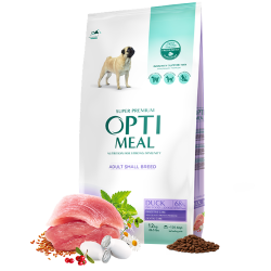 Hrana uscata pentru caini adulti de talie mica, Super Premium OPTIMEAL DRY FOOD, rata, 12kg