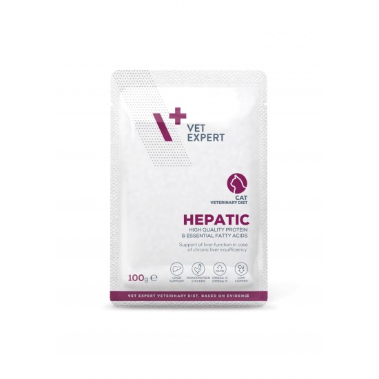 Dieta Veterinara pisici Hepatic CAT, VetExpert, plic, 100g Dieta Veterinara pisici Hepatic CAT, VetExpert, plic, 100g