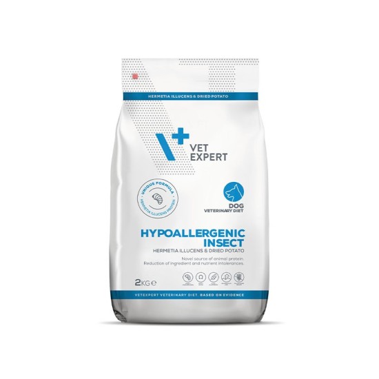 4T Dieta Veterinara HIPPOALERGENIC Dog INSECT, VetExpert, 2 Kg