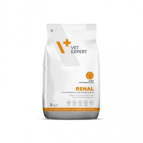 Dieta veterinară uscată, pentru pisici adulte, Vet Expert Renal Cat 2kg