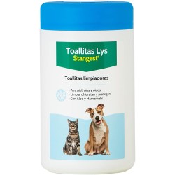 Șervețele umede pentru animale de companie, cu Aloe și Hamamelis, LYS WIPES, 120 buc Șervețele umede pentru animale de companie, cu Aloe și Hamamelis, LYS WIPES, 120 buc