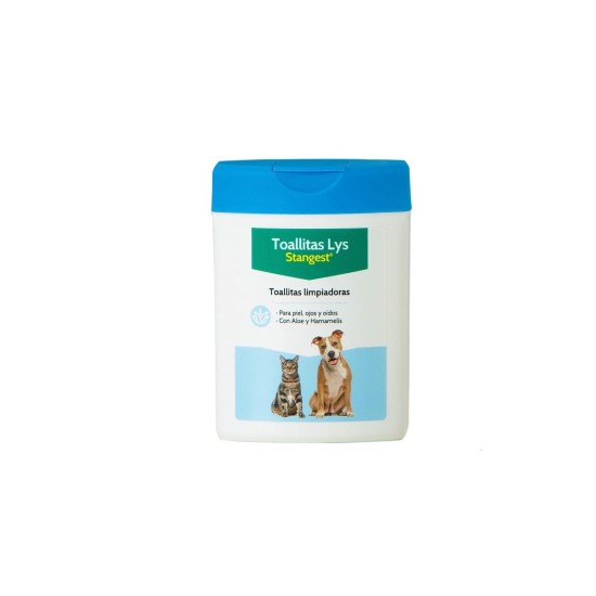 Șervețele umede pentru animale de companie, cu Aloe și Hamamelis, LYS WIPES, 40 buc