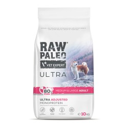 Hrană uscată pentru câini adulți Raw Paleo Ultra Pork, talie medie si mare, 10kg Hrană uscată pentru câini adulți Raw Paleo Ultra Pork, talie medie si mare, 10kg