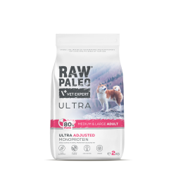 Hrană uscată pentru câini adulți Raw Paleo Ultra Pork, talie medie si mare, 2 kg Hrană uscată pentru câini adulți Raw Paleo Ultra Pork, talie medie si mare, 2 kg