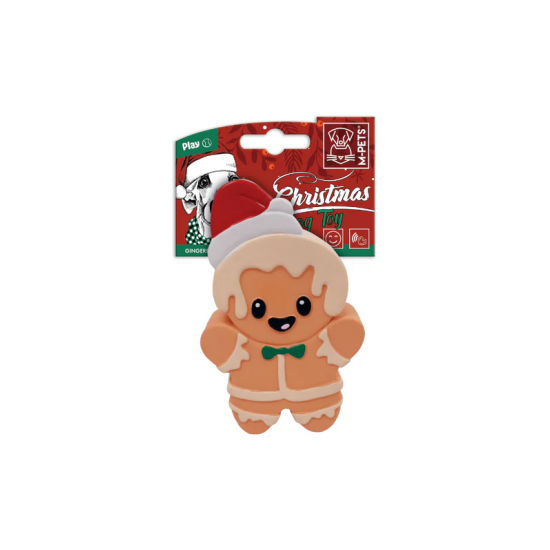 jucărie câini M-PETS Gingerbread Man din latex Crăciun 8x12x3 cm cod 10665399