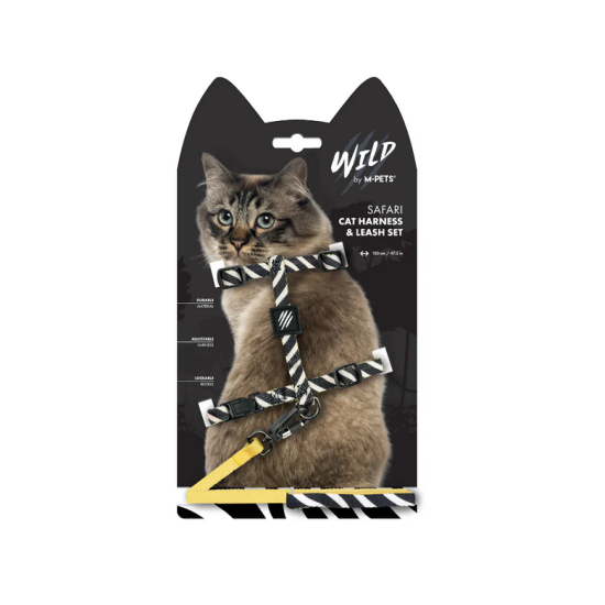 Ham și lesă pentru pisici M-PETS Wild Safari Set 20801799