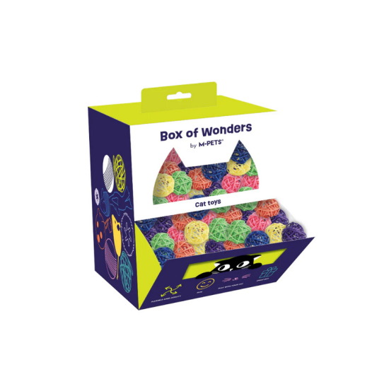 WONDERS – Display Box Cat Toy Rattan Ball (110 buc.) 20602999