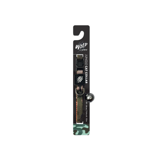 20802099 WILD Jungle Cat Collar – zgardă pisici ajustabilă, cu clopoțel (breakaway)