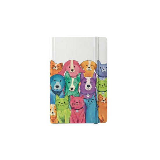PETJOY Notebook A5 PetFamily Colour caiet cu animale 15x21 cm 80 pagini cod 60005499
