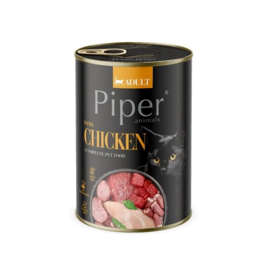 Hrana umeda pentru pisici, Piper Cat, carne de pui, 400 g