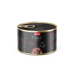 Hrana umeda pentru pisici junior PIPER CAT, vitel, conserva 185g Hrana umeda pentru pisici junior PIPER CAT, vitel, conserva 185g