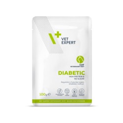 Hrană dietetică umedă pentru pisici adulte, reglarea glicemiei, Diabetic Cat, Vet Expert, 100g Hrană dietetică umedă pentru pisici adulte, reglarea glicemiei, Diabetic Cat, Vet Expert, 100g