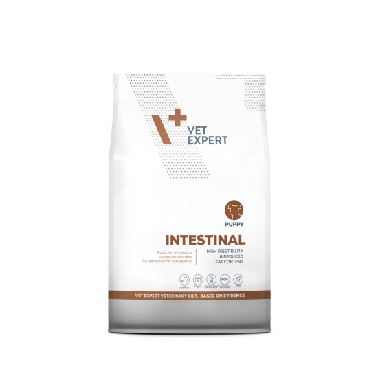 Hrană completă pentru puii de câine cu sensibilitate digestivă, Vet Expert Puppy, 2 kg