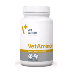  supliment complex cu vitamine și minerale pentru pisici și câini de talie mică VetAminex Vet Expert 60 caps