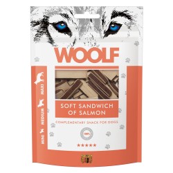 Recompense pentru câini WOOLF, sandvișuri moi din somon, 100 g