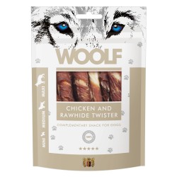Recompense pentru câini WOOLF, spirale din pui și piele crudă, 100 g