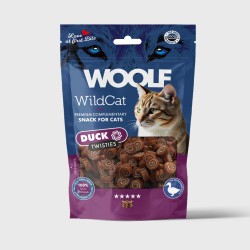 Recompense pentru pisici cu rață și cod Woolf WildCat, 50 g