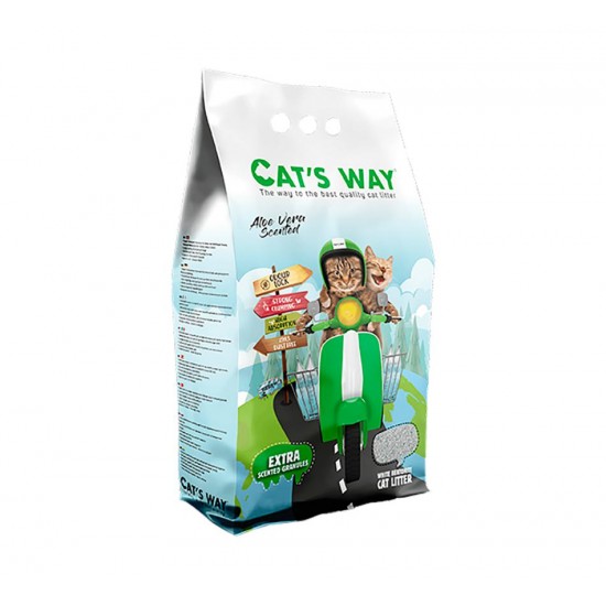 Nisip pentru litiera BENTONITA, CATS WAY, ALOE VERA, 5L, 4.25KG Nisip pentru litiera BENTONITA, CATS WAY, ALOE VERA, 5L, 4.25KG