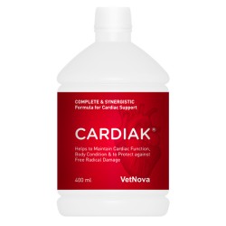 Supliment alimentar pentru sprijinul functiei cardiace la caini si pisici, CARDIAK® VetNova, 400 ml Supliment alimentar pentru sprijinul functiei cardiace la caini si pisici, CARDIAK® VetNova, 400 ml
