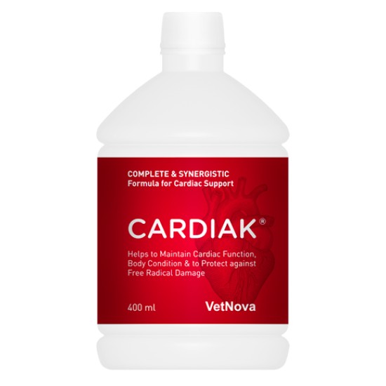 Supliment alimentar pentru sprijinul functiei cardiace la caini si pisici, CARDIAK® VetNova, 400 ml