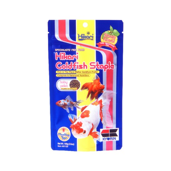 Hrana naturala aromata pentru pesti aurii si pui de Koi, HIKARI STAPLE BABY 100g Hrana naturala aromata pentru pesti aurii si pui de Koi, HIKARI STAPLE BABY 100g