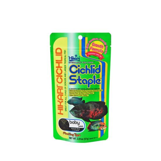 Dieta zilnică, ciclide mici, peleti plutitori, HIKARI CICHLID STAPLE BABY 57g Dieta zilnică, ciclide mici, peleti plutitori, HIKARI CICHLID STAPLE BABY 57g