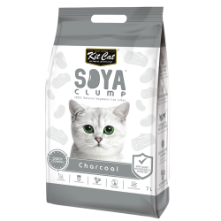 Asternut igienic pentru pisici KIT CAT SOYA CLUMP - Charcoal- 7L