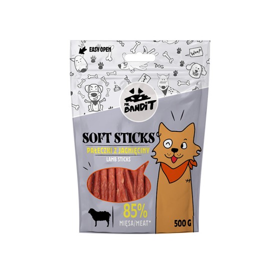 Recompense pentru caini, Mr Bandit SOFT STICKS, miel si pui, 500g Recompense pentru caini, Mr Bandit SOFT STICKS, miel si pui, 500g