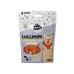 Recompense pentru caini, Mr Bandit LOLLIPOPS, miel si rata, 500g Recompense pentru caini, Mr Bandit LOLLIPOPS, miel si rata, 500g