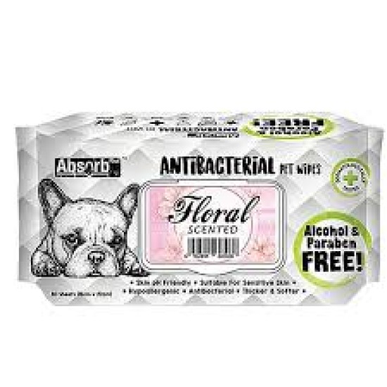Servetele umede Absorb Plus Antibacterial, FLORAL, 80 buc