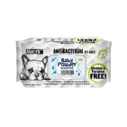 Servetele umede Absorb Plus Antibacterial, BABY POWDER, 80 buc Servetele umede Absorb Plus Antibacterial, BABY POWDER, 80 buc