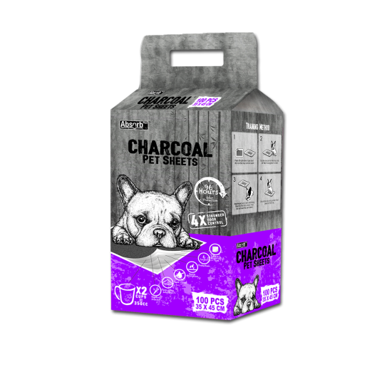 Covorase Absorbante ABSORB PLUS CHARCOAL Medium 35x45cm, 96h, Pachet 100 Buc