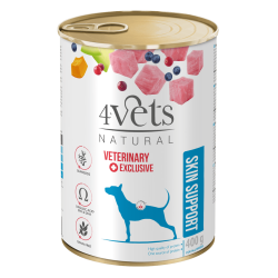 Dieta veterinara pentru caini cu simptome dermatologice, 4VetS Skin Support, 400g