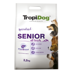 Hrana uscata pentru caini TropiDog,Premium SENIOR, 2.5kg