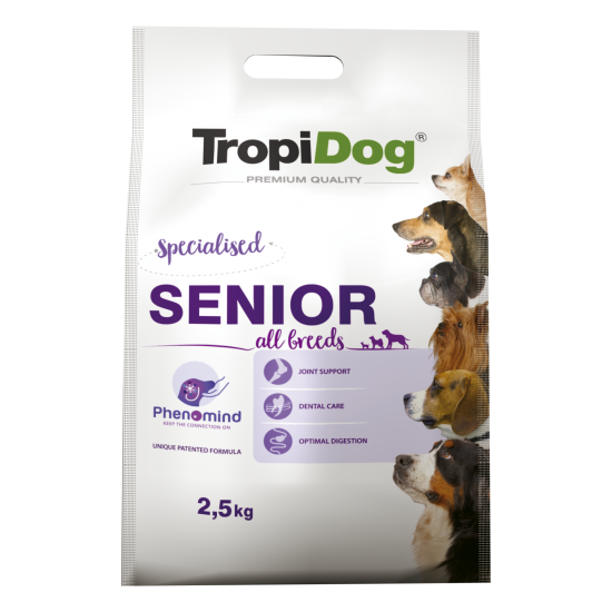 Hrana uscata pentru caini TropiDog,Premium SENIOR, 2.5kg Hrana uscata pentru caini TropiDog,Premium SENIOR, 2.5kg