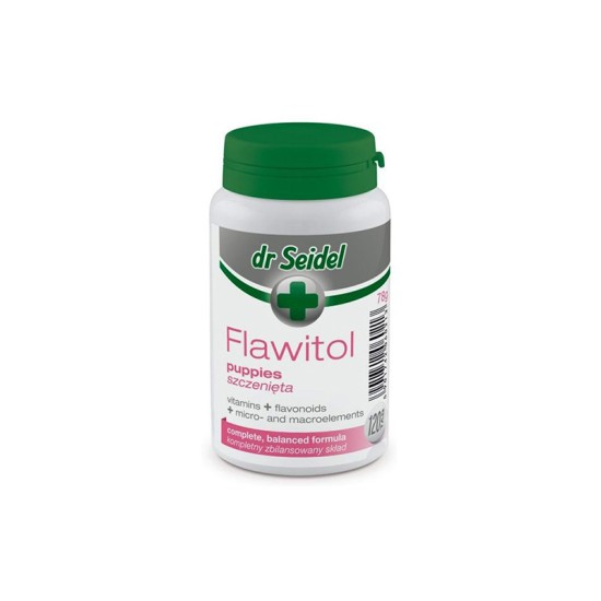 supliment pentru catelusi de talie mica si medie, FLAWITOL PUPPY, Dr. Seidel, 120 Tablete