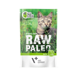 Hrana umeda pentru pisici, RAW PALEO CAT, STERILISED, carne de vanat, 100 g