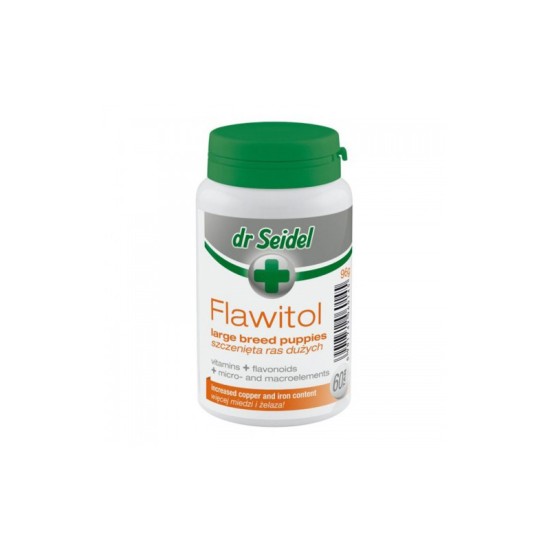 Complex de vitamine, flavonoizi, microelemente si macroelemente, Flawitol Puppy Large Breed, Dr. Seidel, 60 Tablete