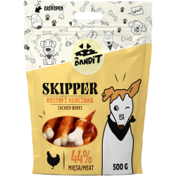 Recompense pentru caini Mr. Bandit SKIPPER, ase de pui, 500g