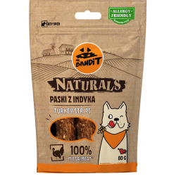 Recompense pentru caini Mr. Bandit Natural, curcan, 80g