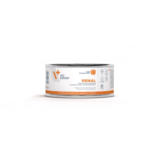 4T Dieta Veterinara pisici Renal Cat, VetExpert, conserva, 100g