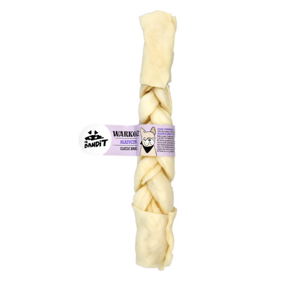 Recompense pentru caini Mr. Bandit, impletitura clasica din piele de vita, 25 cm Recompense pentru caini Mr. Bandit, impletitura clasica din piele de vita, 25 cm