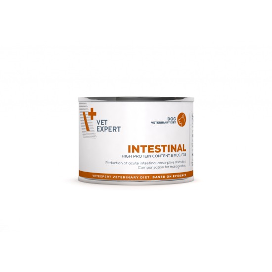 4T Dieta Veterinara caini Intestinal Dog, VetExpert, conserva, 200g 4T Dieta Veterinara caini Intestinal Dog, VetExpert, conserva, 200g