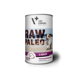 Hrana umeda pentru caini, RAW PALEO Light, conserva monoproteica, miel, 400 g